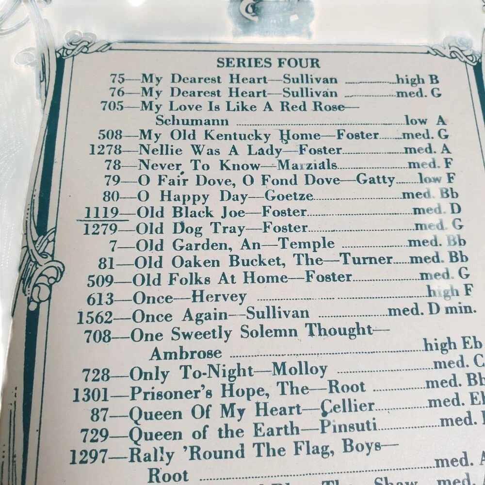 Favorite Home Songs Series Four Music Book Century Music Co Copyright 1906 Vinta
